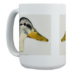 Duck Mallard Hen Watercolor 15oz Mug by NANCE